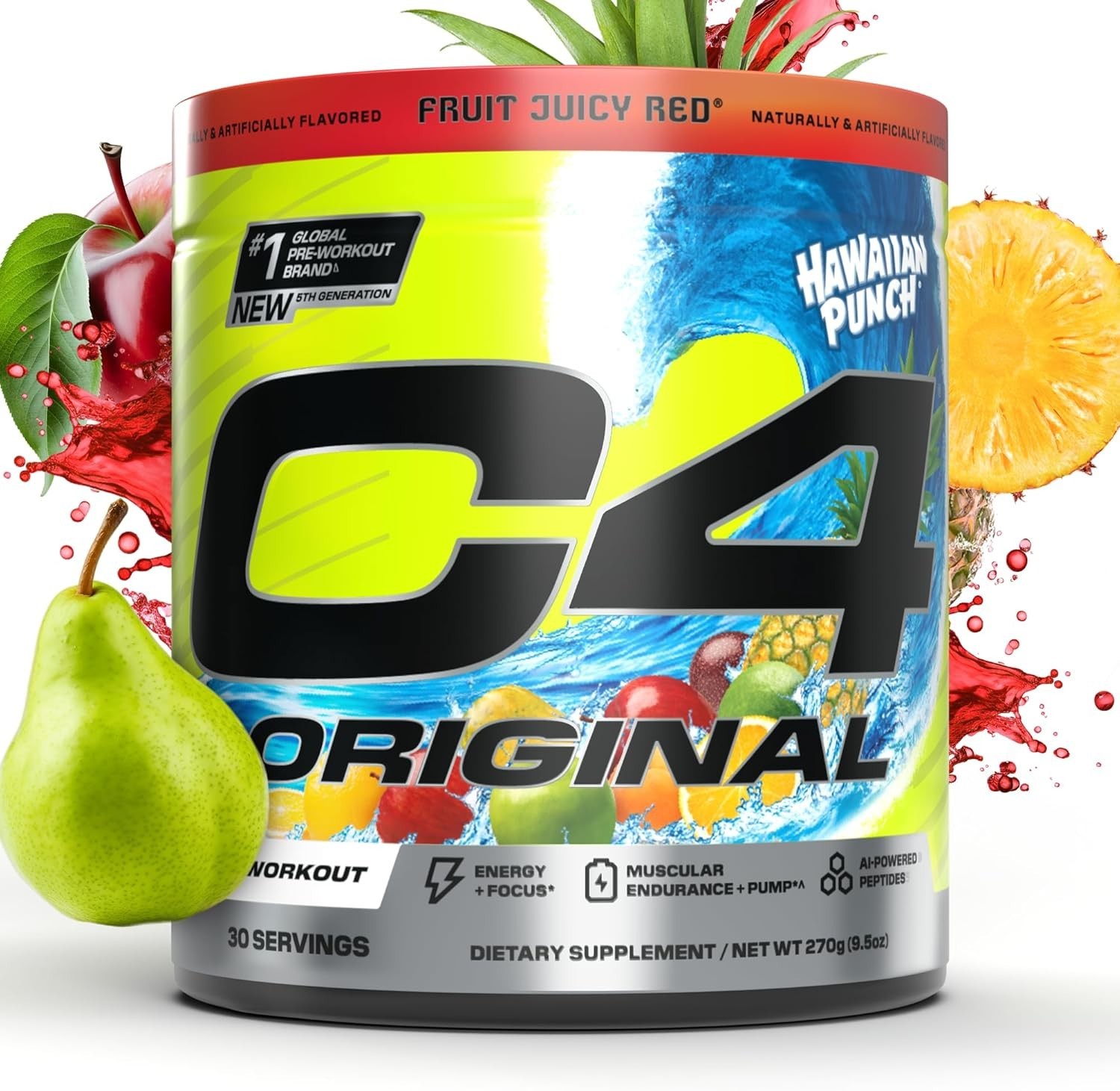 Cellucor C4 Original Pre Workout Powder, 30 Servings Hawaiian Punch EXP 5/26