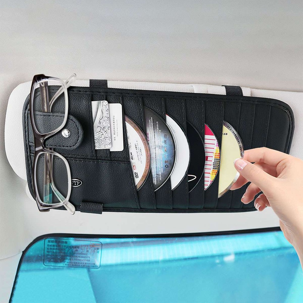 Sun Visor CD Case Holder for Car Multi-Function Visor Organizer for CD/DVD NEW