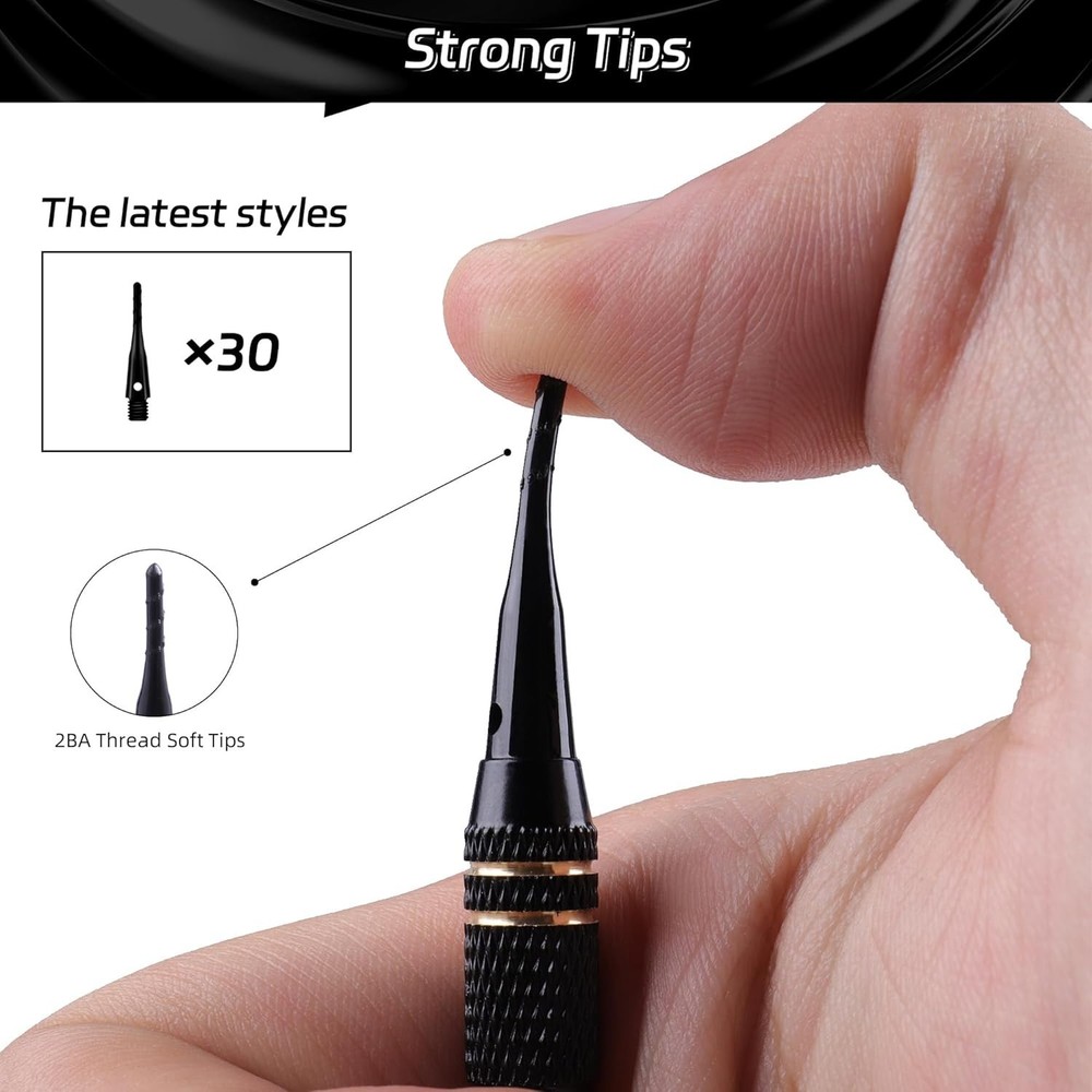 Professional 18g Soft Tip Darts Set with Carry Case & 30 Extra Tips