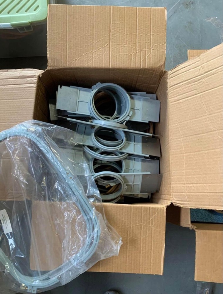 Four Melco embroidery machines.