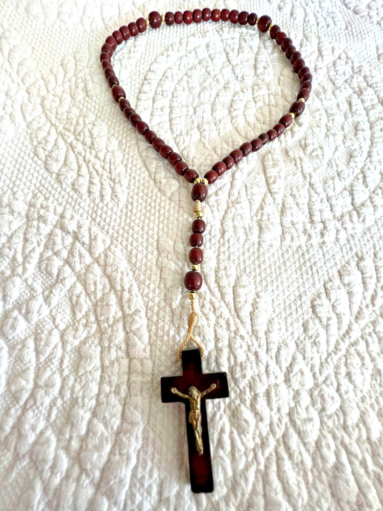 Salavadorian Wood Bead Rosary