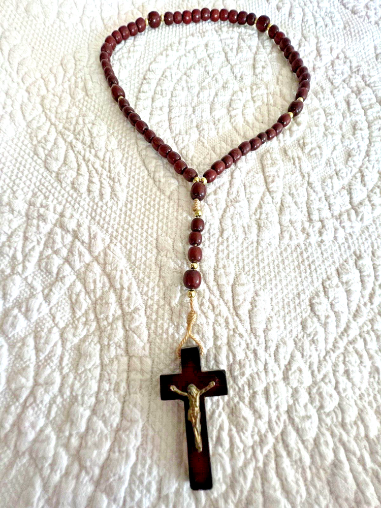 Salavadorian Wood Bead Rosary