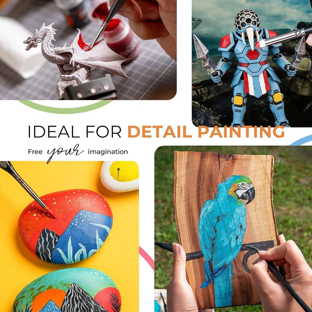 Versatile Model Paint Brush Collection - 21PCS