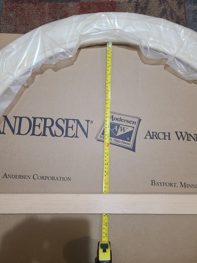 Andersen 244CT28 Arch Window Casing Colonial Maple with Plinth Blocks