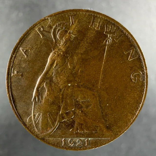 1921 Great Britain Farthing George V Britannia Reverse