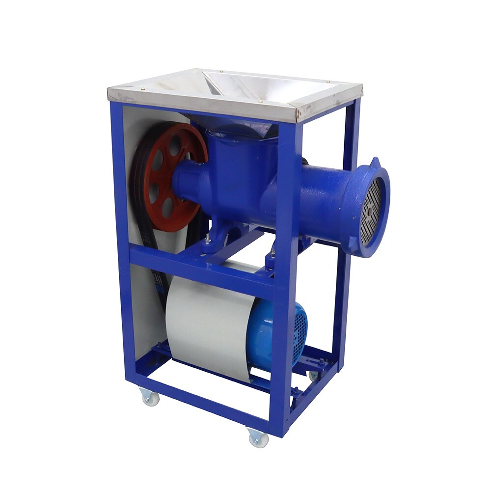 Commercial Electric Bone Crusher & Meat Grinder 220V Movable Feed Processer