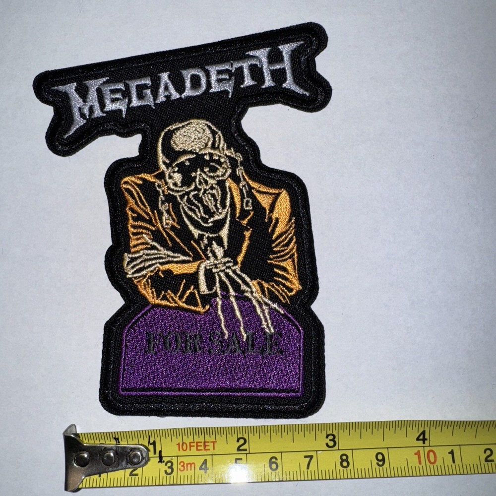 MEGADETH  ..PEACE SELLS ..SHAPED EMBROIDERED PATCH