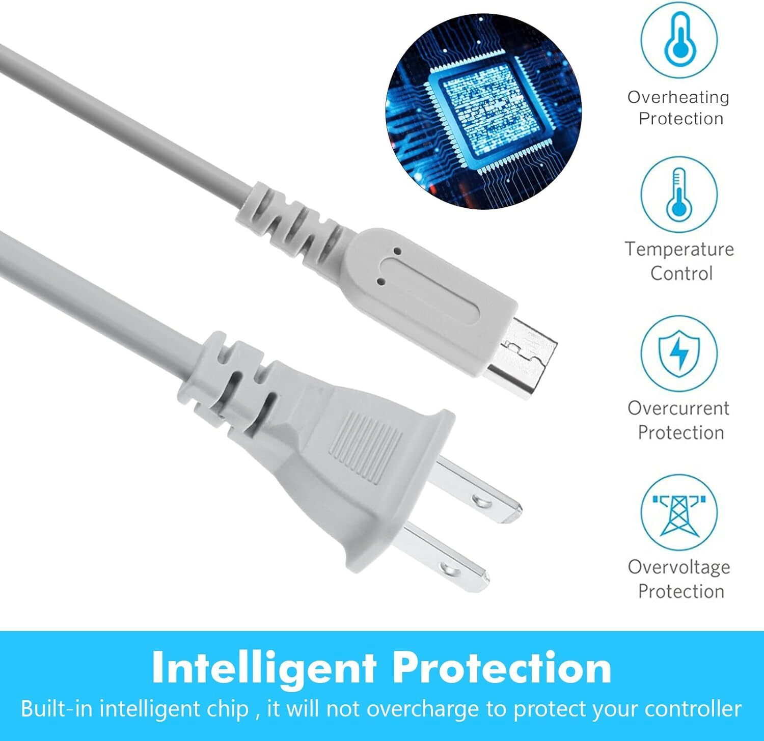 AC Power Supply Charging Adapter Cable Charger For Nintendo Wii U GamePad Lot