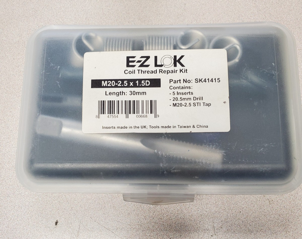 EZ COIL Thread Repair Kits - Helical Threaded Insert, Tap, & Installation Tool
