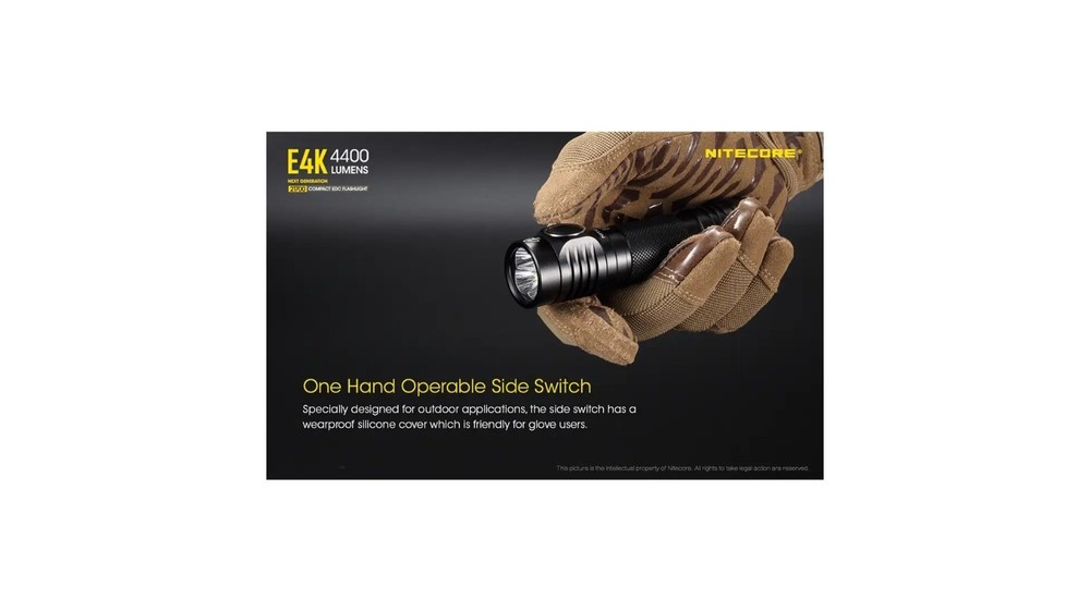 Nitecore E4K CREE XP-L2 V6 EDC Flashlight FL-NITE-E4K