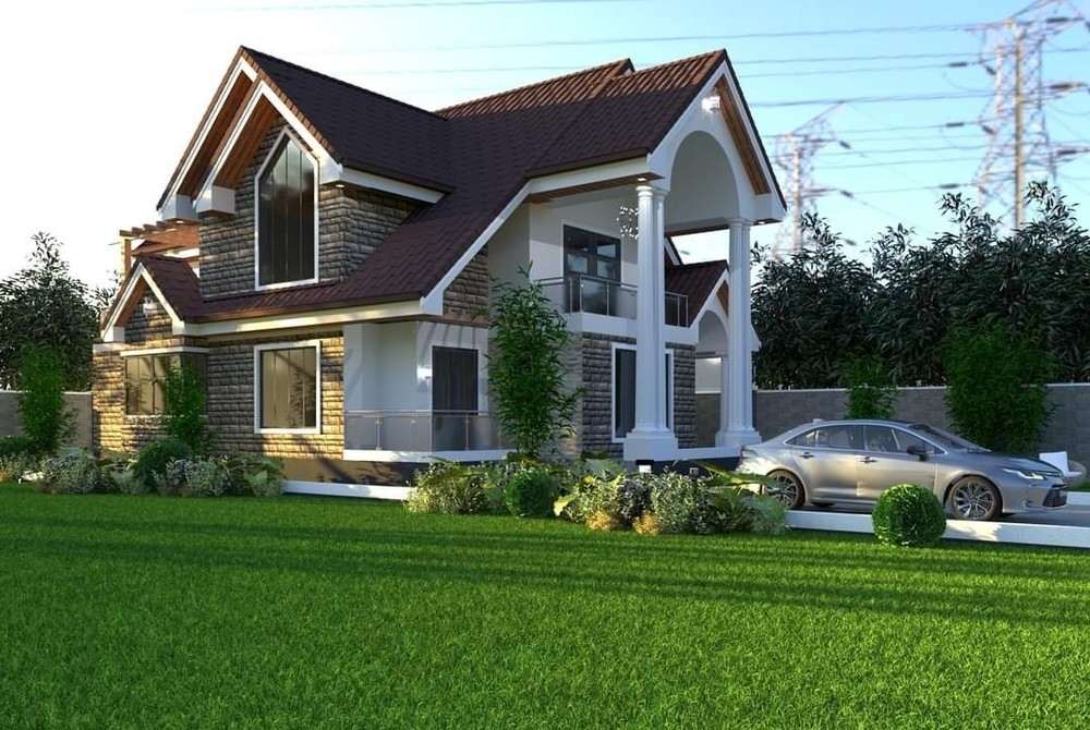 Two-Storey Modern Villa House Plan | 5 Bedroom