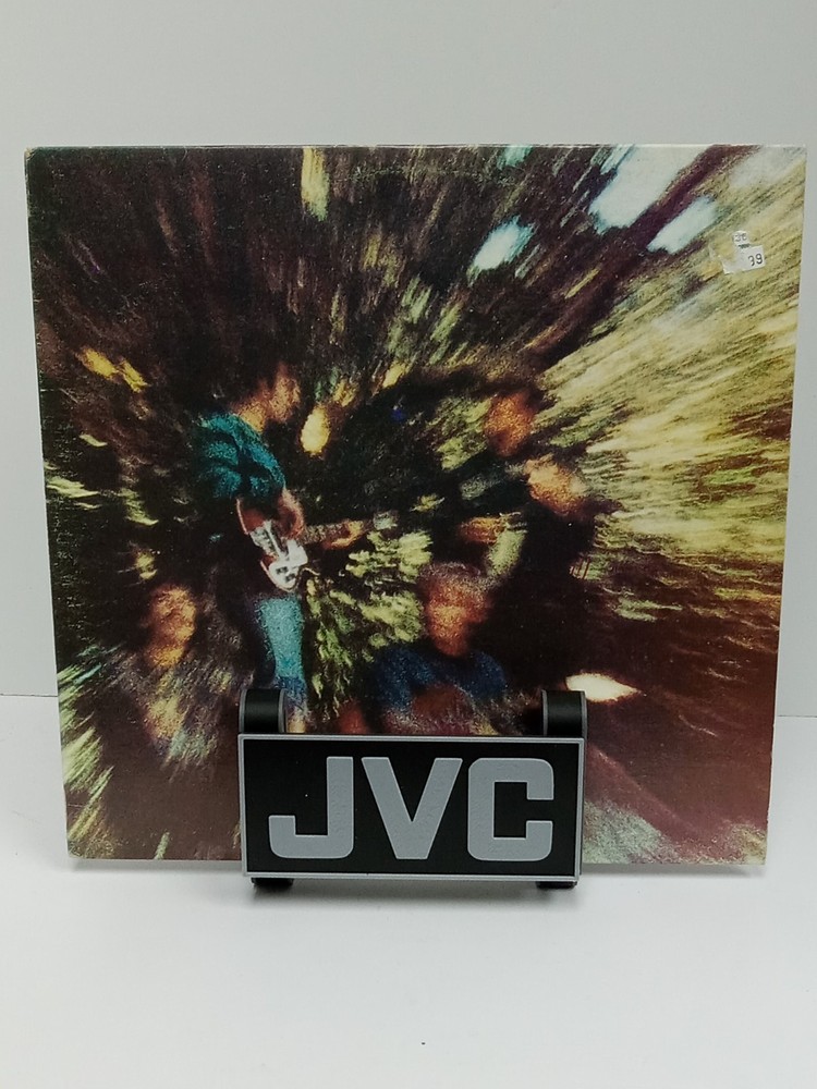 Large JVC Turntable Now Playing Record Display Stand – Black & Gray
