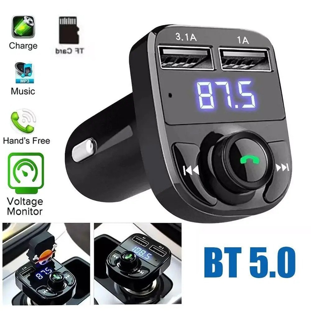 Car Charger Wireless Bluetooth FM Transmitter Hands-Free Calling Radio Receiver