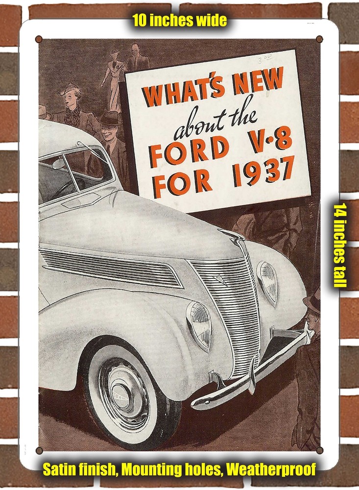 Metal Sign - 1937 Ford New Features