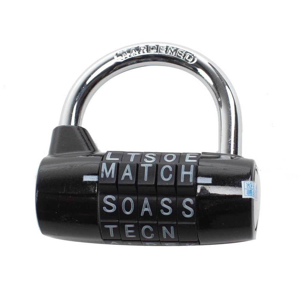 Padlock,combination padlock,5 dial padlock,5 letter lock,5 code padlock,gym l...