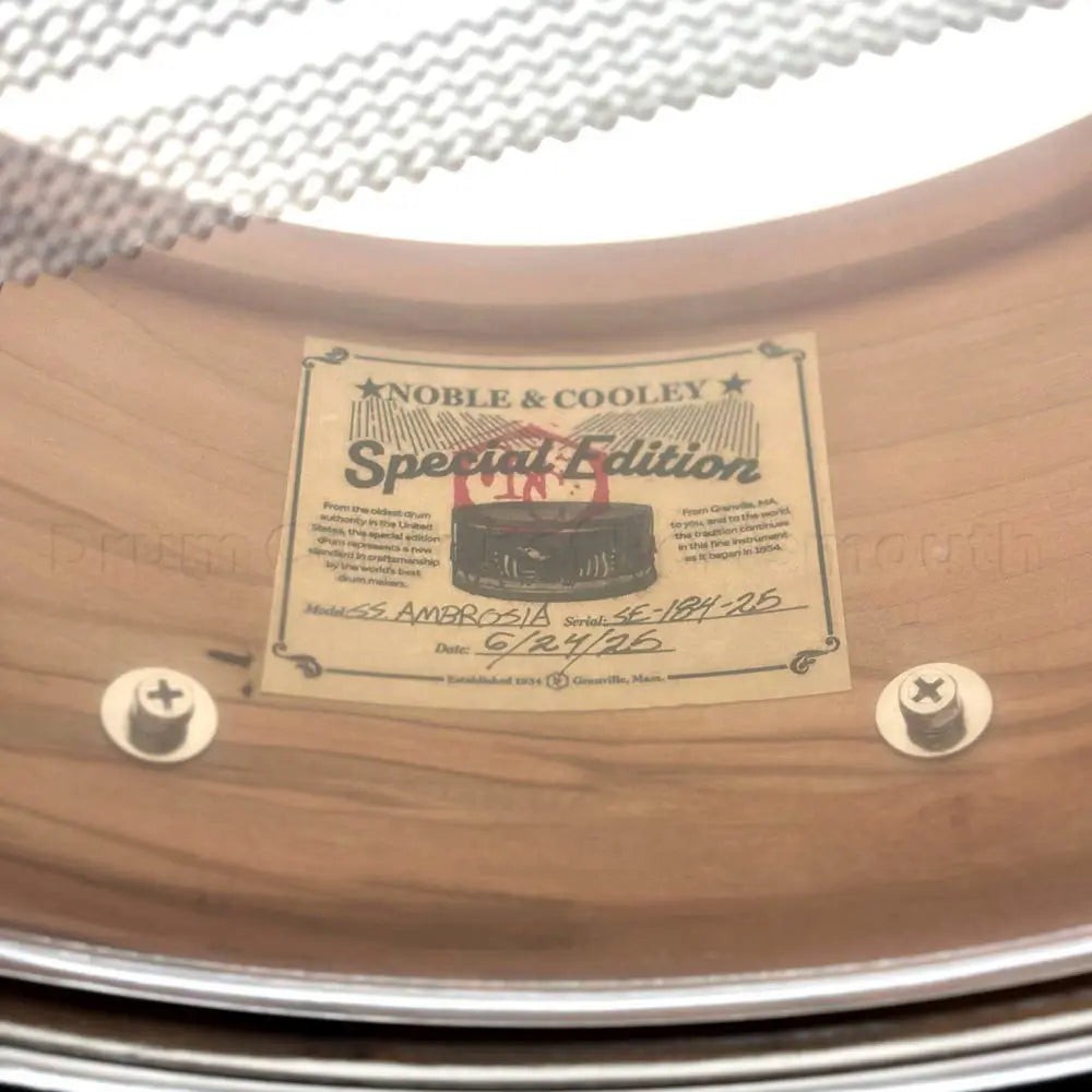 Noble & Cooley Solid Shell Classic Special Edition Ambrosia Maple Snare Drum