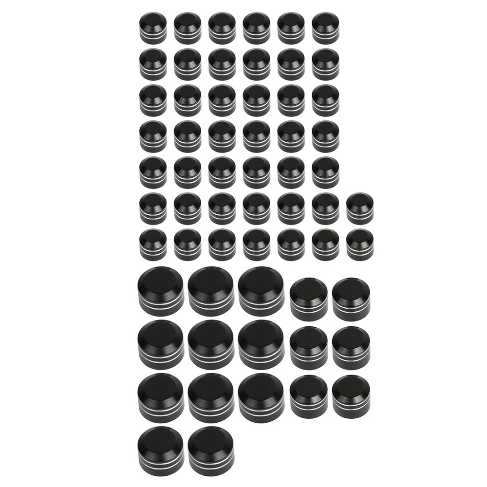 Black Cut Engine Bolt Topper Caps Covers For Harley Electra Glide Classic FLHTC