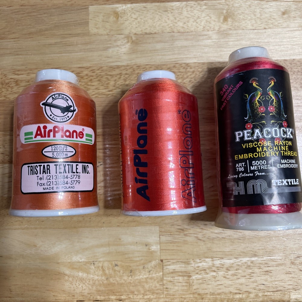 New 3 CONES 5000 Meter Machine Embroidery Thread