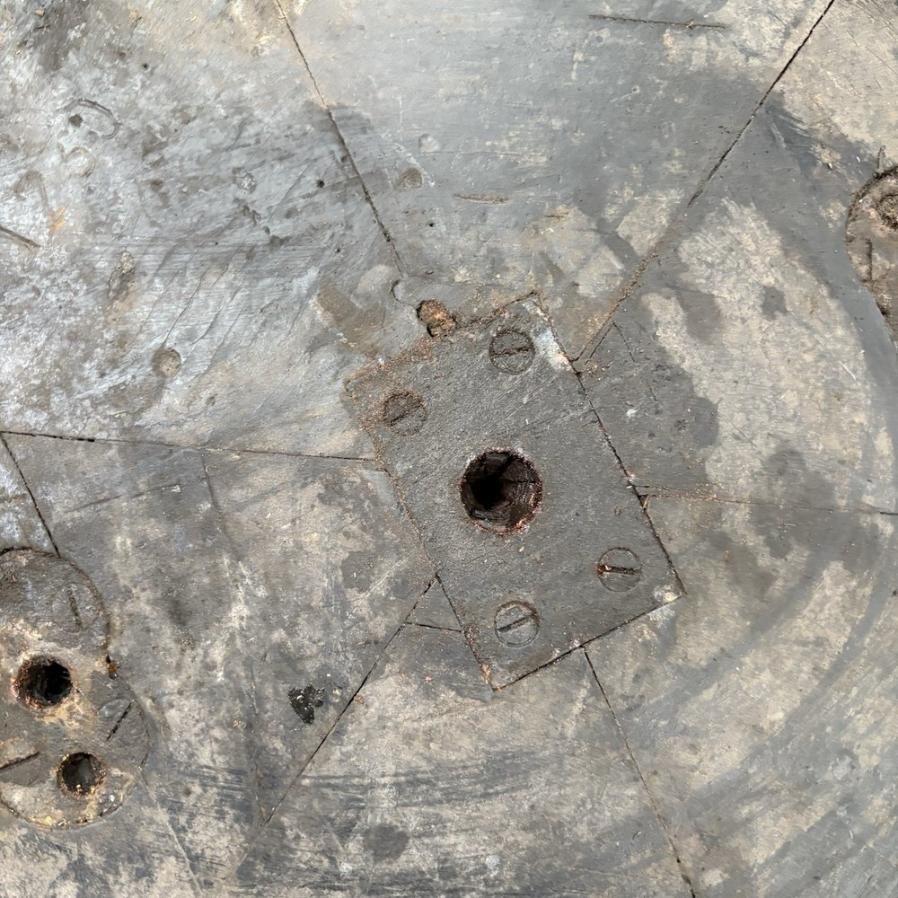 Vintage Foundry Mould Form Industrial Pattern Wheel Shape Sand Casting