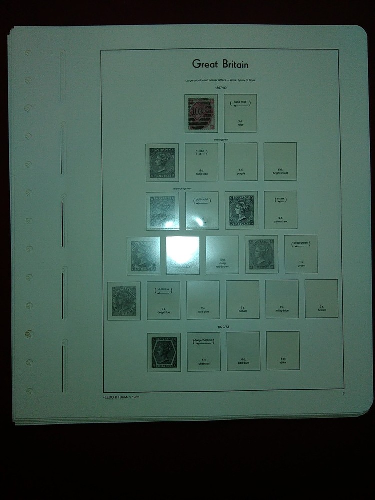 LIGHTHOUSE Hingeless album pages Great Britain 1840-1901 Used Ref 1840.1