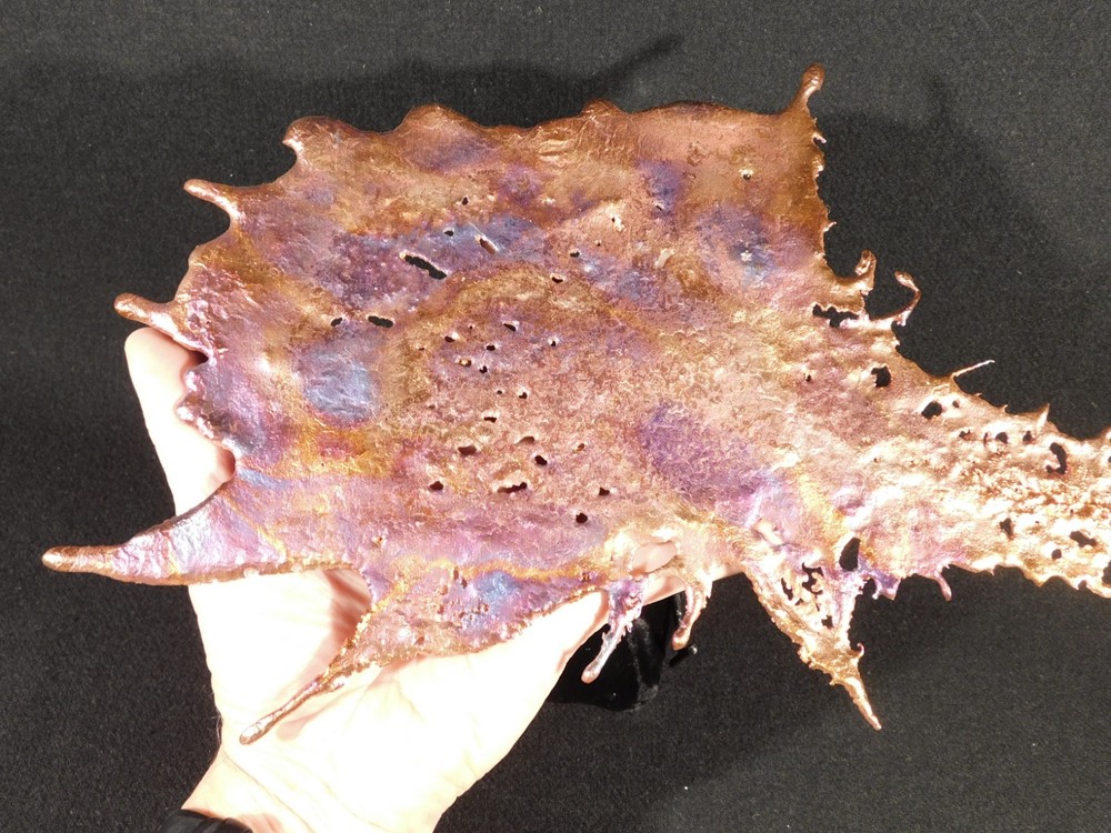 BIG! Bright Solid Solid COPPER Splash ART Sculpture Arizona 490gr