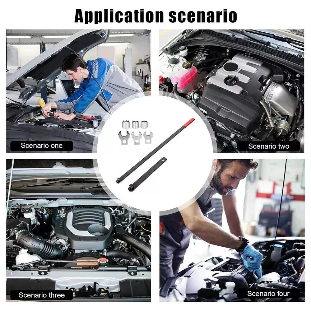 Serpentine Belt Tool Kit,Universal 3/8" 1/2" Drive Serpentine Belt Adjust Tighte