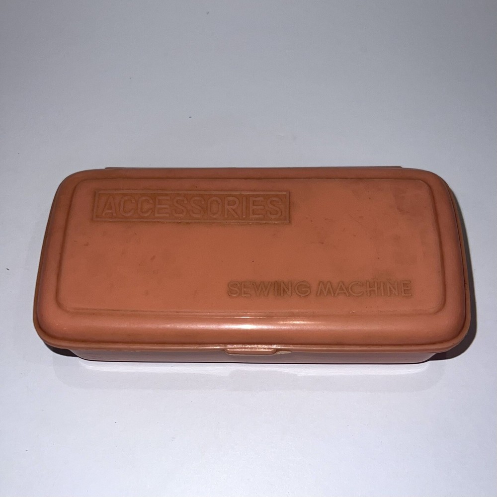 Vintage Singer Sewing Machine Accessories Case Random Needles Thread Etc