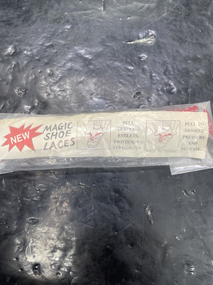 Vintage new Magic Shoe Laces red