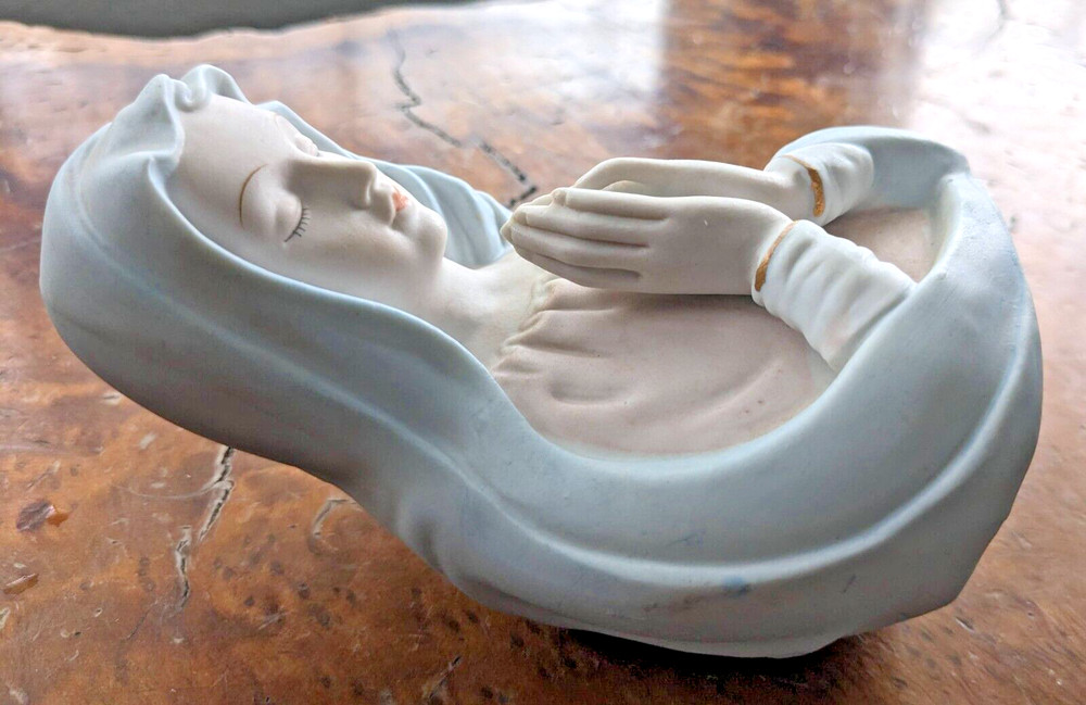 Ceramic Bisque Praying Mary Madonna 6"