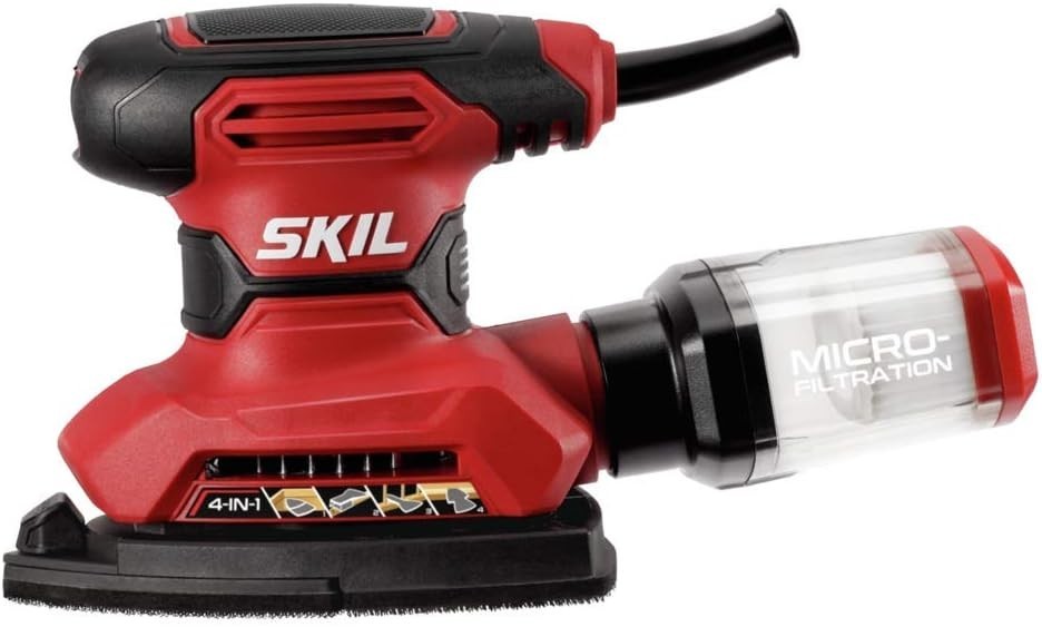 Corded Multi-Function Detail Sander with Micro-Filter Dust Box 3 Additional A...