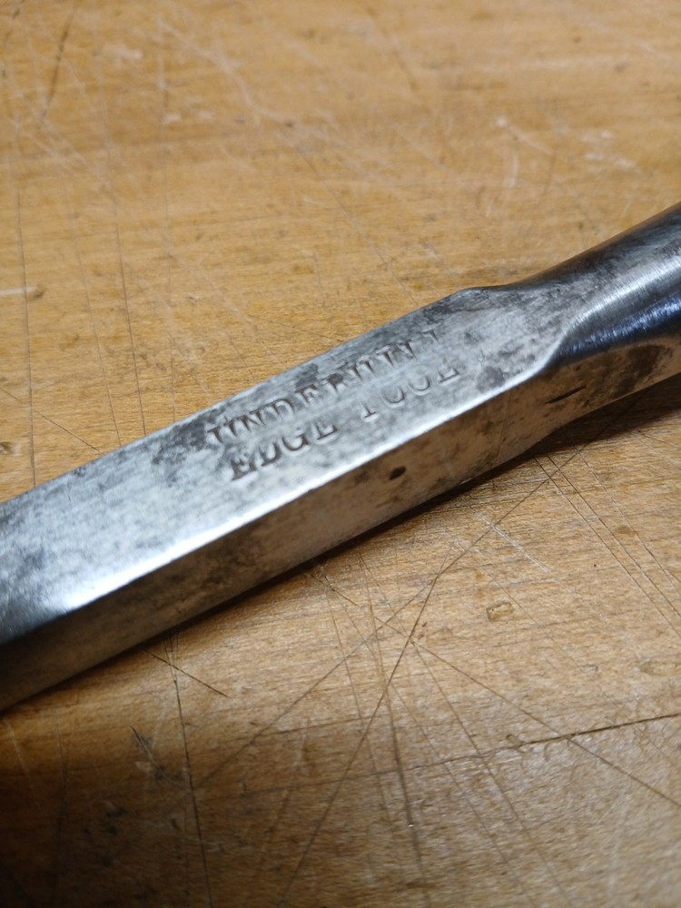 ANTIQUE UNDERHILL EDGE TOOL CO. 1/2" MORTICE CHISEL *LONG* EXCELLENT CONDITION!