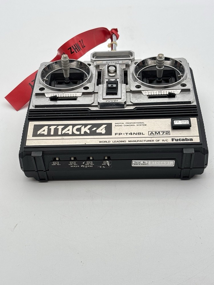 Futaba Attack-4 Model FP-T4NBL AM72 R/C Controller 72.350 MHZ Untested