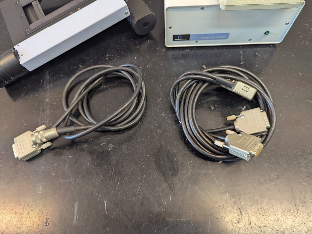 PE Perkin Elmer Microscope Stage Controller & L1861857 Motorized Stage Joystick