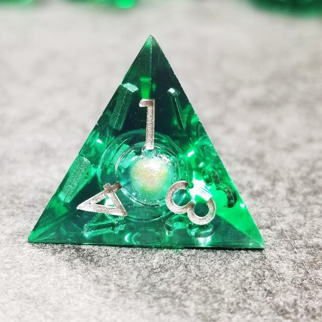 Sage's Forest Souls Liquid Core Sharp Edge Resin Dice Set