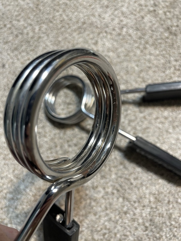 Weider Olympic Size Spring Collars 2" Clips for Barbell, Large