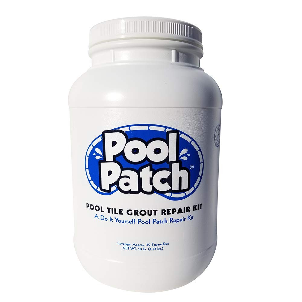 Gray Pool Tile Grout Repair Kit, 10-Pound, Gray