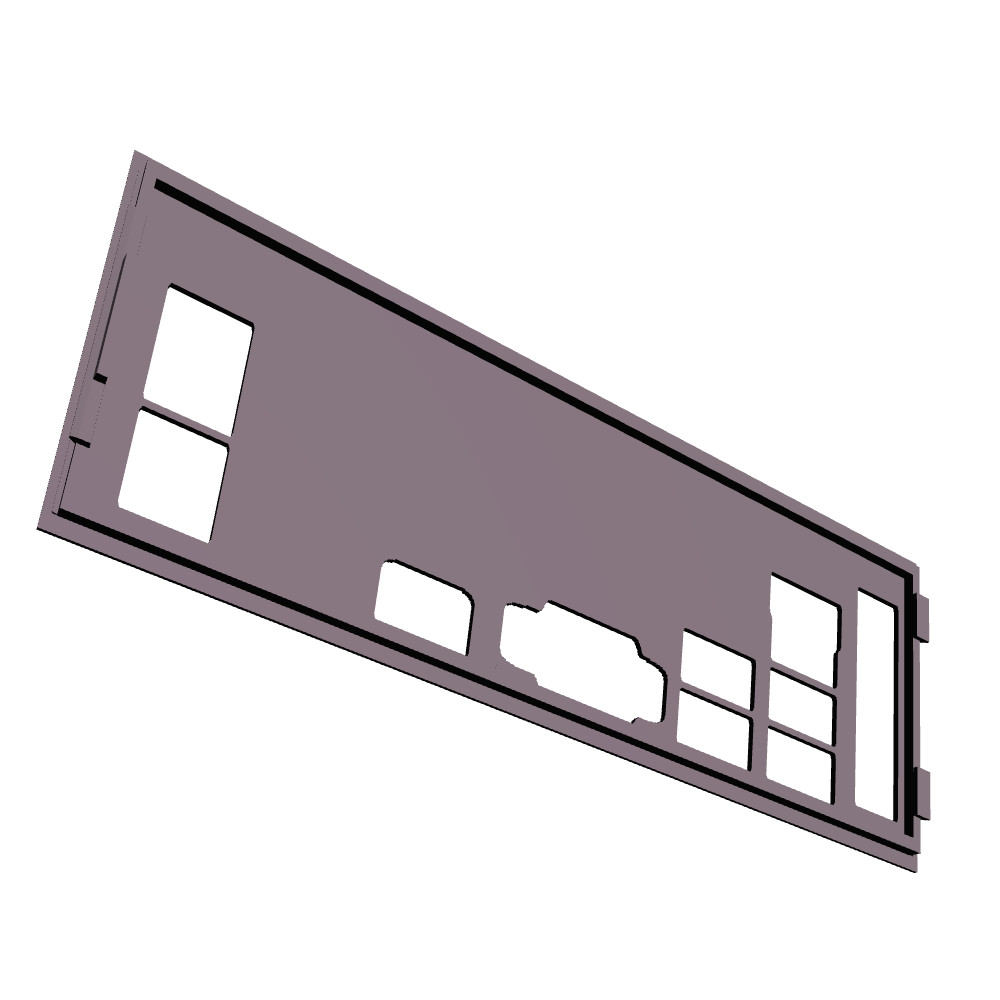 ECS A55F2P-M2 I/O Shield, 3D Printed, IO Backplate