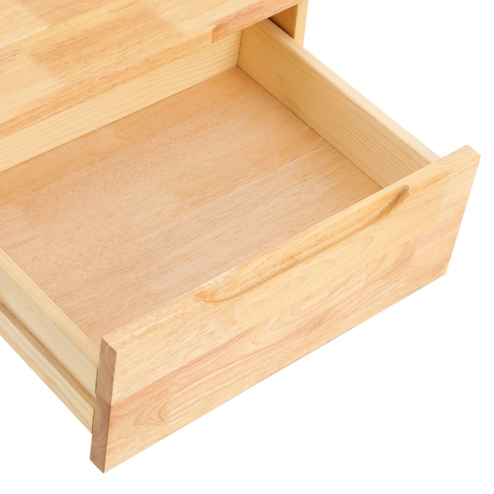 Modern Rectangular Sofa Side Table Bedside Table With Drawer Wood Color NEW/US