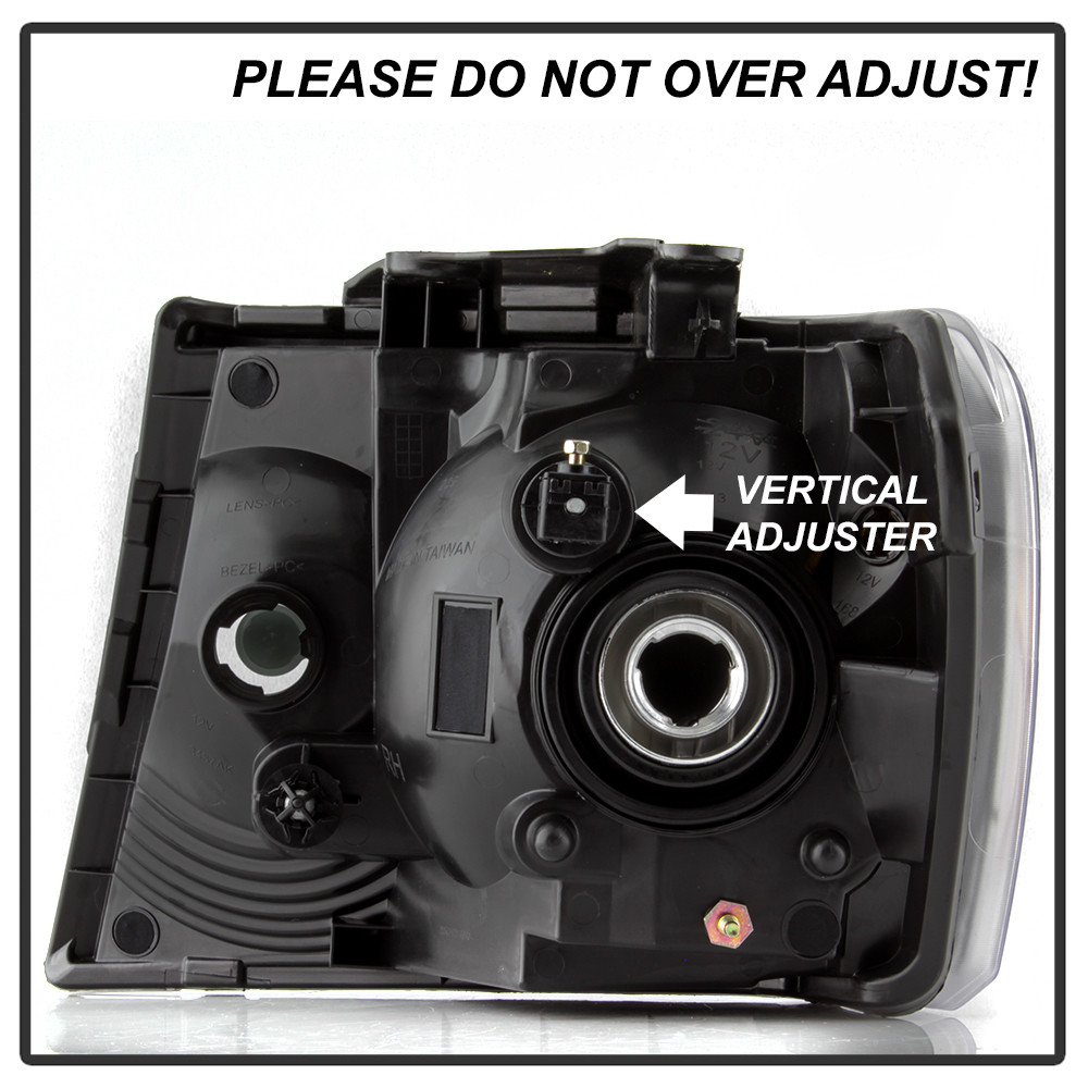 Black 2007-2009 Dodge Durango Headlights Headlamps Replacement 07-09 Left+Right