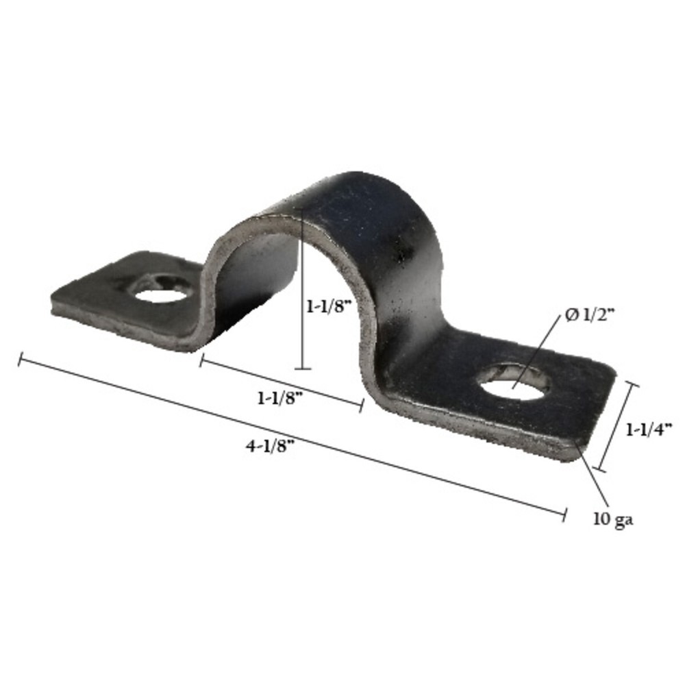 Gate Door Latch Keeper with 1" Pin Bare Fence