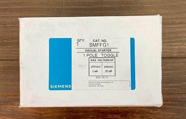 Siemens SMFFGI Single Pole Manual Starter Toggle Switch