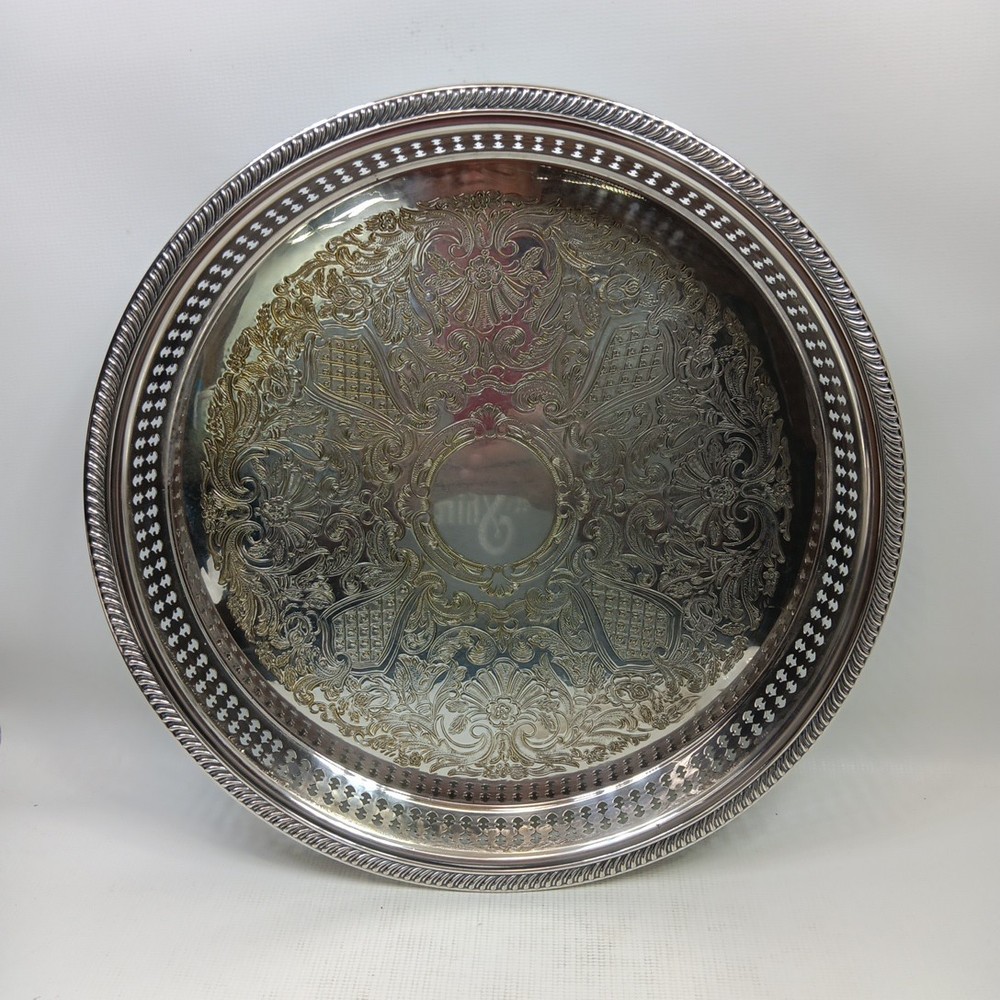 Marlboro Plate by Morton-Parker E.P Brass 2340 Canada 12.25  inch Ball Footed