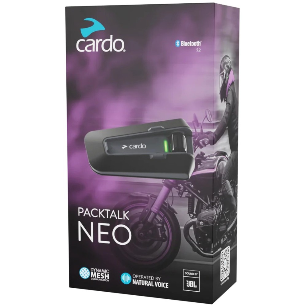 Cardo Packtalk Neo Bluetooth Intercom System (Single Pack) - Hands Free