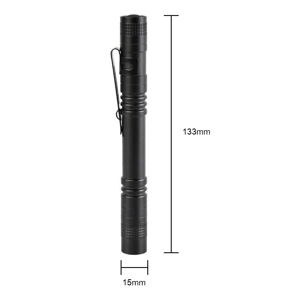 5X Mini Camping Light LED Flashlight Small Clip Penlight Pocket Torch