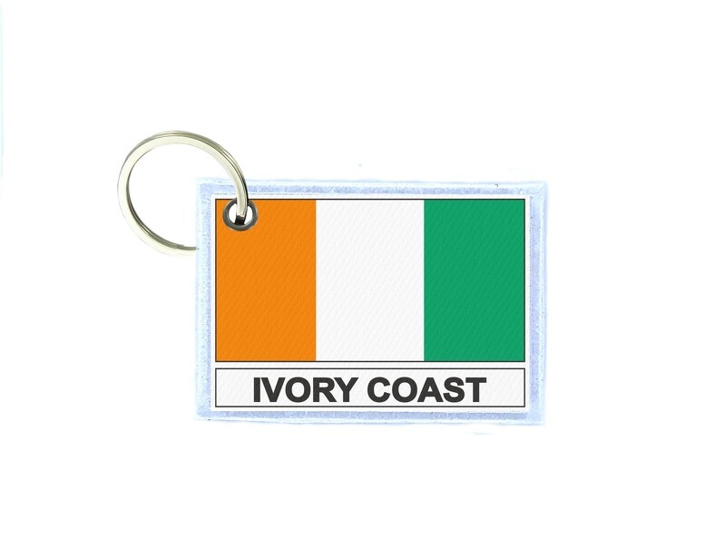 Keychain Double-Sided Flag Côte D'Ivoire