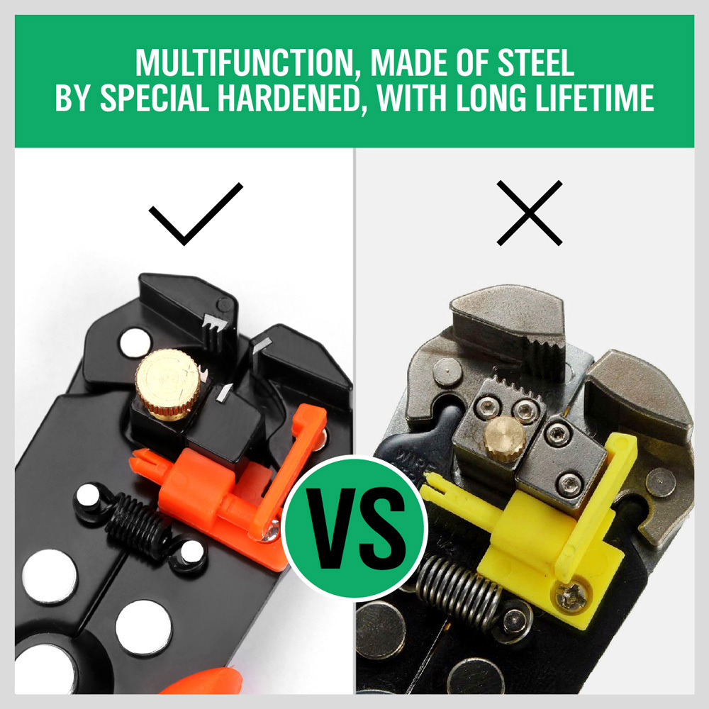 8'' Self-Adjusting Wire stripper Cable Cutter Electricians Crimping Tool New