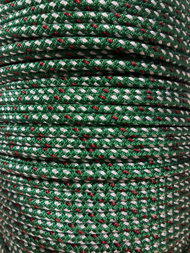 6mm New England Ropes Endura Braid Solid Green 100' hank
