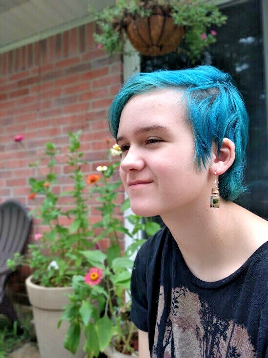 Marimo Terrarium Ear Rings