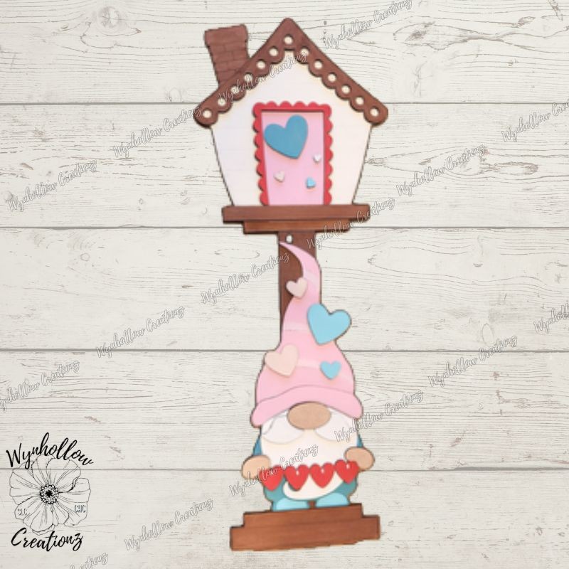 Valentine's Day Gnome Interchangeable Birdhouse Insert