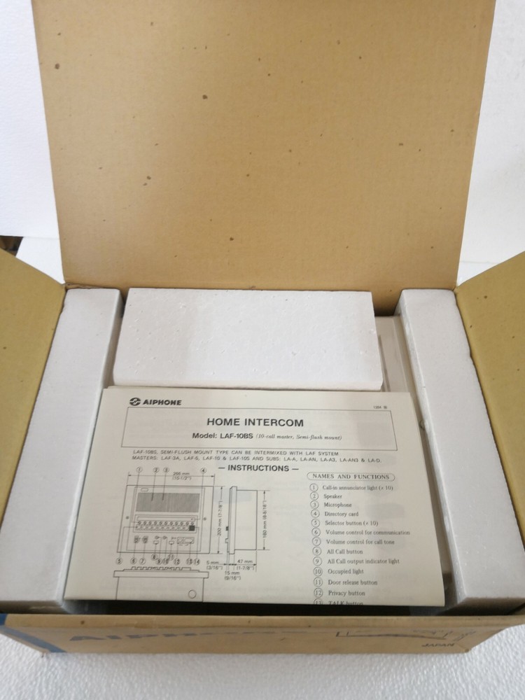 New Aiphone LAF-10BS 10 Call Master Semi Flush Mount Intercom System